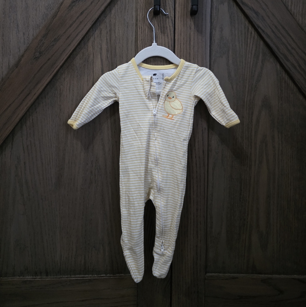 Monica + Andy Spring Duck Applique Sleeper - Picture 1 of 2